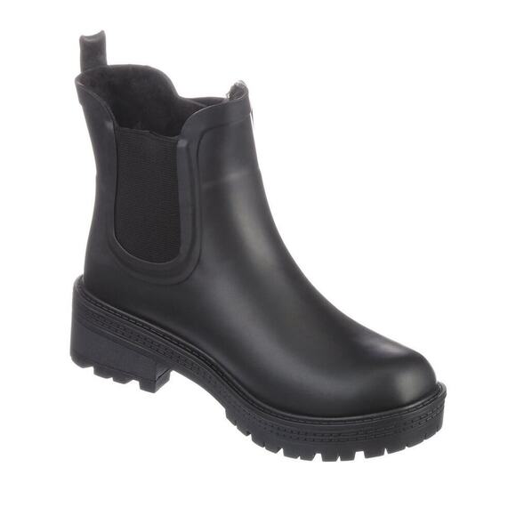 Khombu Women's Danielle fur lined Hiker winter snow Rain Boot black ankle SZ 6 - Picture 1 of 7